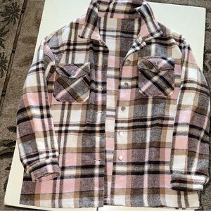 Plaid Button-Up Jacket